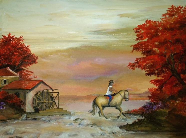 Vrouw op een paard