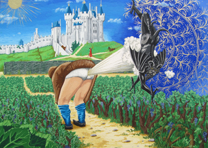 Werk geïnspireerd op de middeleeuwse kunstenaars De Gebroeders van Lymborch uit Nijmegen.