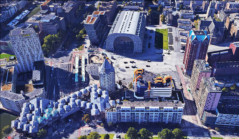 Markthal vanui de lucht