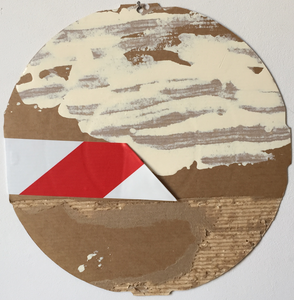 Collages op rond cardboard