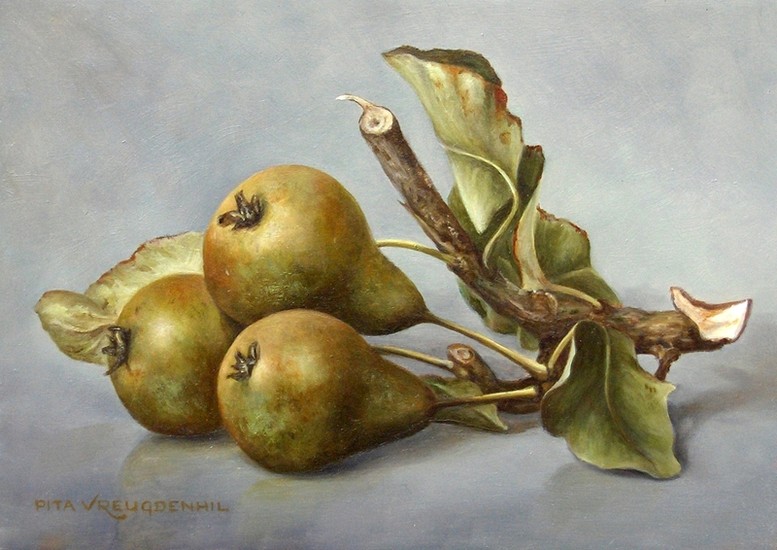 Stilleven met peren uit Zeeland