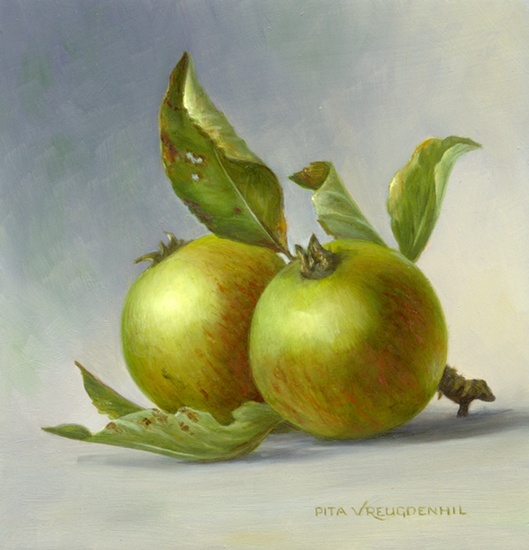 Stilleven met twee appeltjes