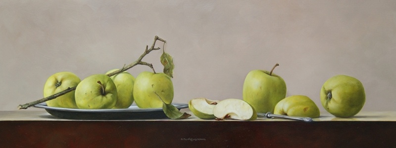 Stilleven met Golden Delicious