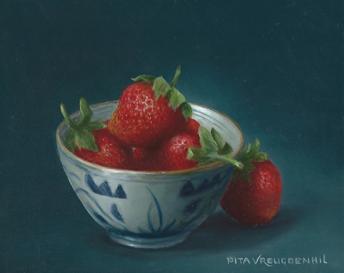 Aarbeien in een kommetje