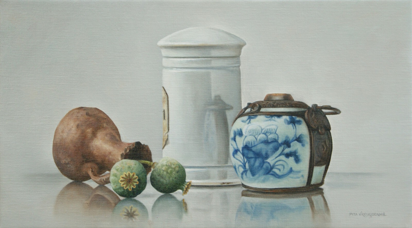 Opiumpotje en papavers