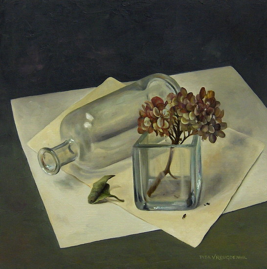 Stilleven met glas nr. 1 (linkerpaneel van een drieluik)