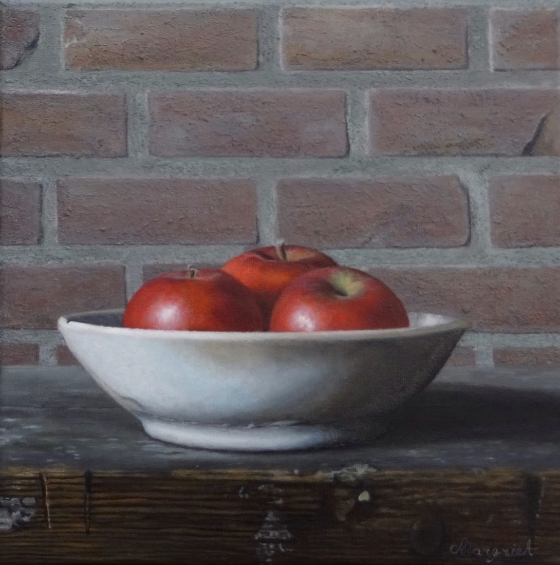 3 appels in schaal