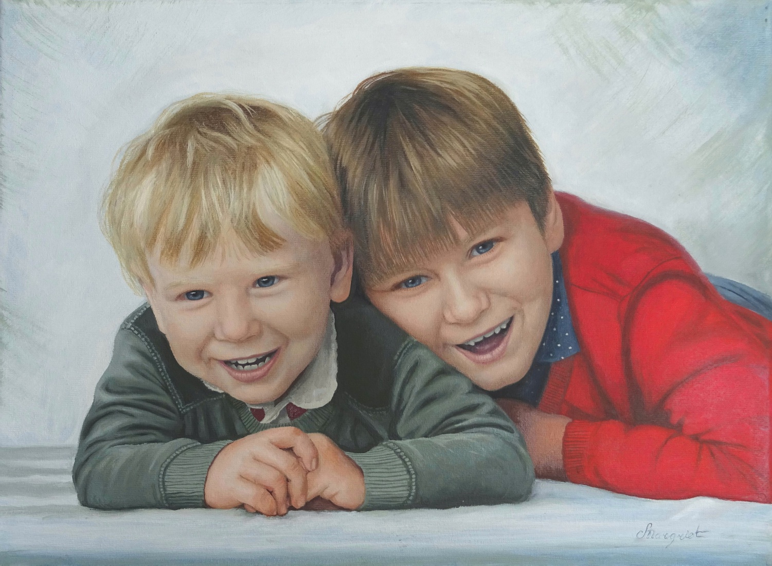 Dubbelportret van 2 jongetjes