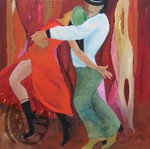 In 2006 heeft Inez een reis gemaakt door Zuid-Amerika. Bij het zien van de dansers in de straten, parken en clubs in Buenos Aires kreeg zij de inspiratie die zij in Nederland heeft omgezet in een serie prachtige tangoschilderijen.
