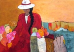 Serie kleurrijke schilderijen, gemaakt naar aanleiding van een rondreis door Peru begin 2005.