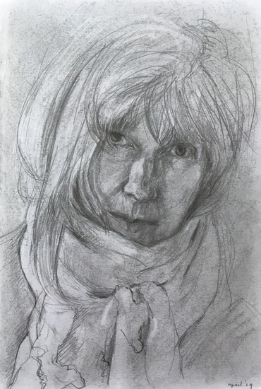 Zelfportret grafiet april 2019
