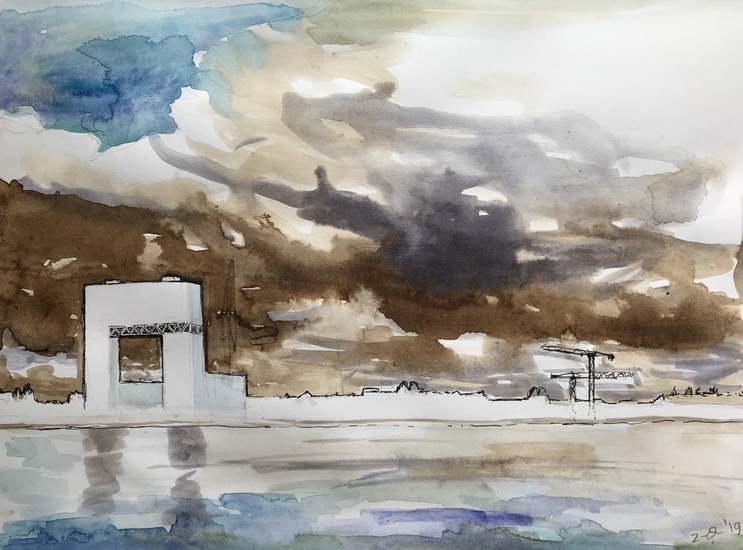 Pontsteiger vanaf NDSM