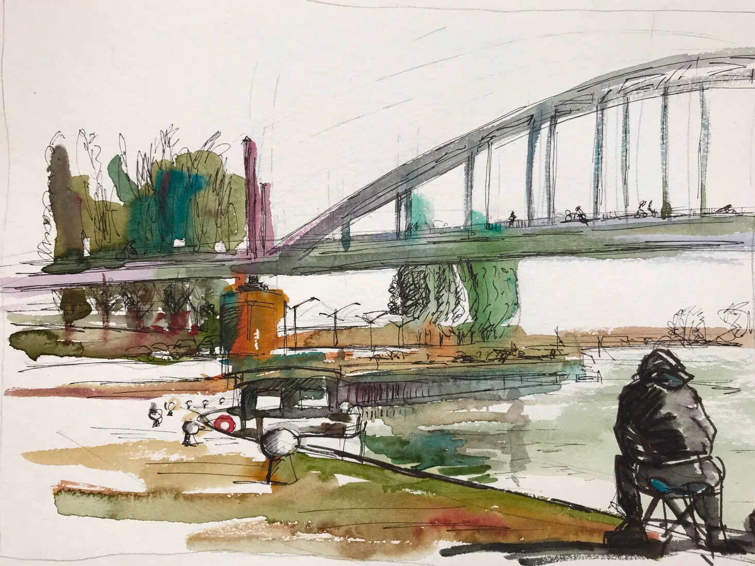 Urban Sketching Arnhem Rijnbrug