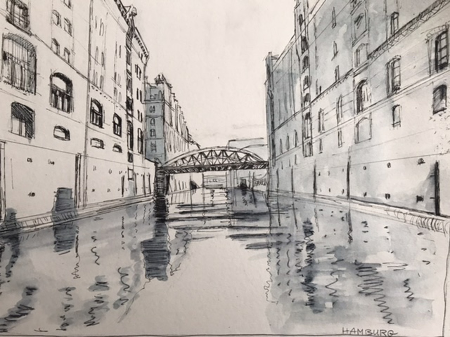 Virtual Urban Sketching Hamburg