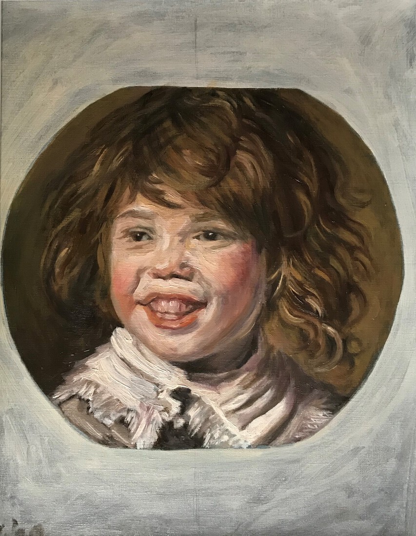 Kopie Frans Hals 'lachende jongetje'