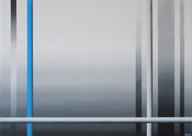 Composition with a Blue Line