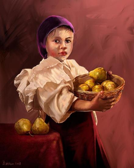 Meisje met peren