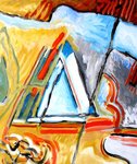 recente abstracte olieverfschilderijen ontstaan na 2005.