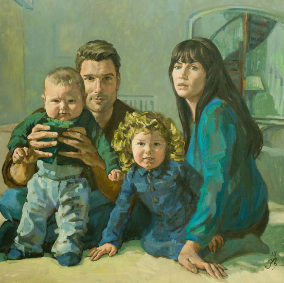 Portret van Nick Schilder en zijn gezin