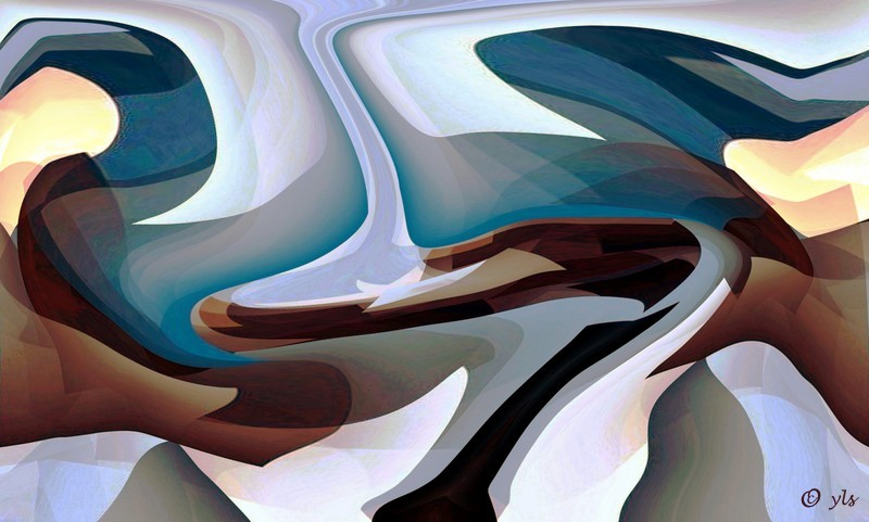 Speelse beweging staalblauw