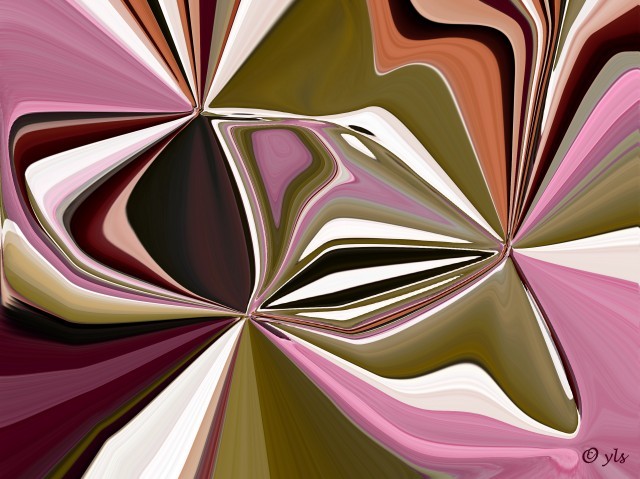 Speelse beweging rose/mosgroen