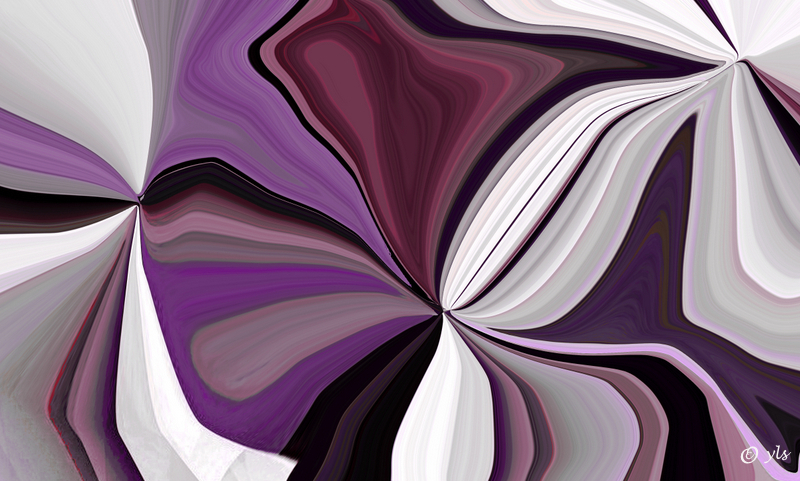 Speelse beweging paars/wit