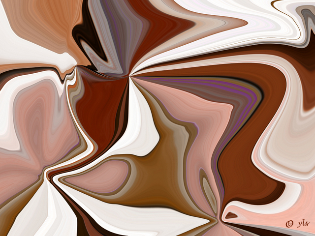 Speelse beweging bruin/crème