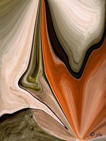 Speelse beweging crème/oranje