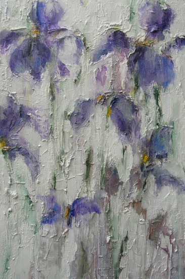 Schilderij  'Iris In White'  