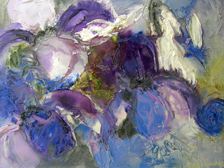 Schilderij  'Purple & Blue' 