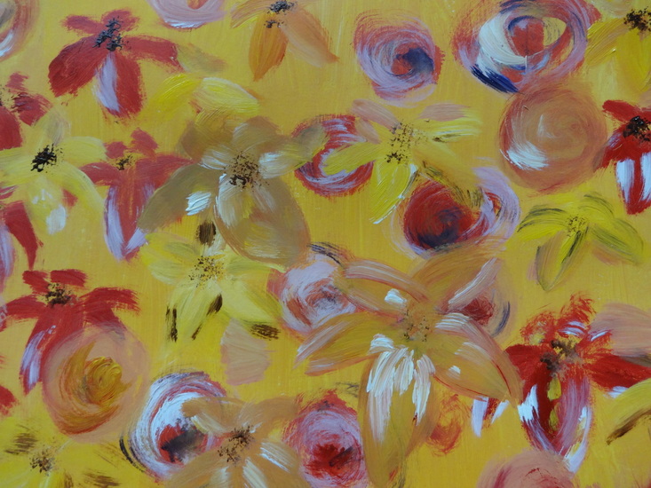 compositie met bloemen