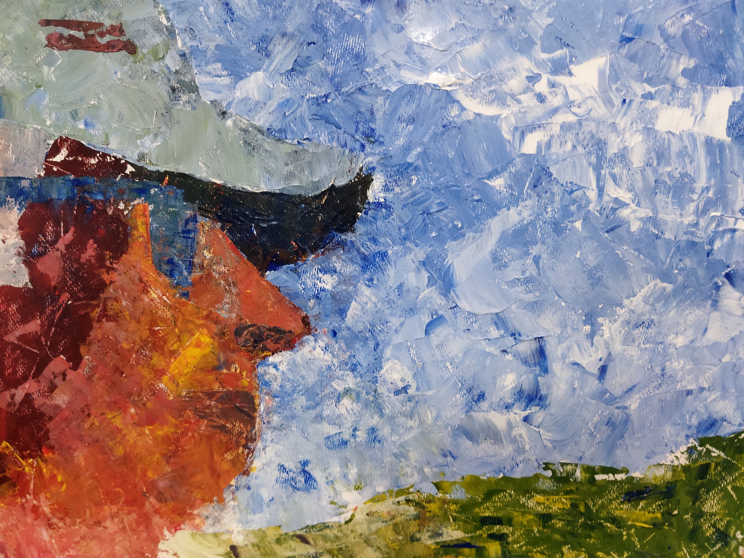 zelfportret geschilderd met paletmes