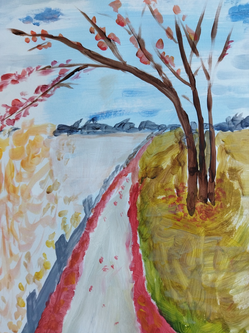 landschap in lichte herfsttooi