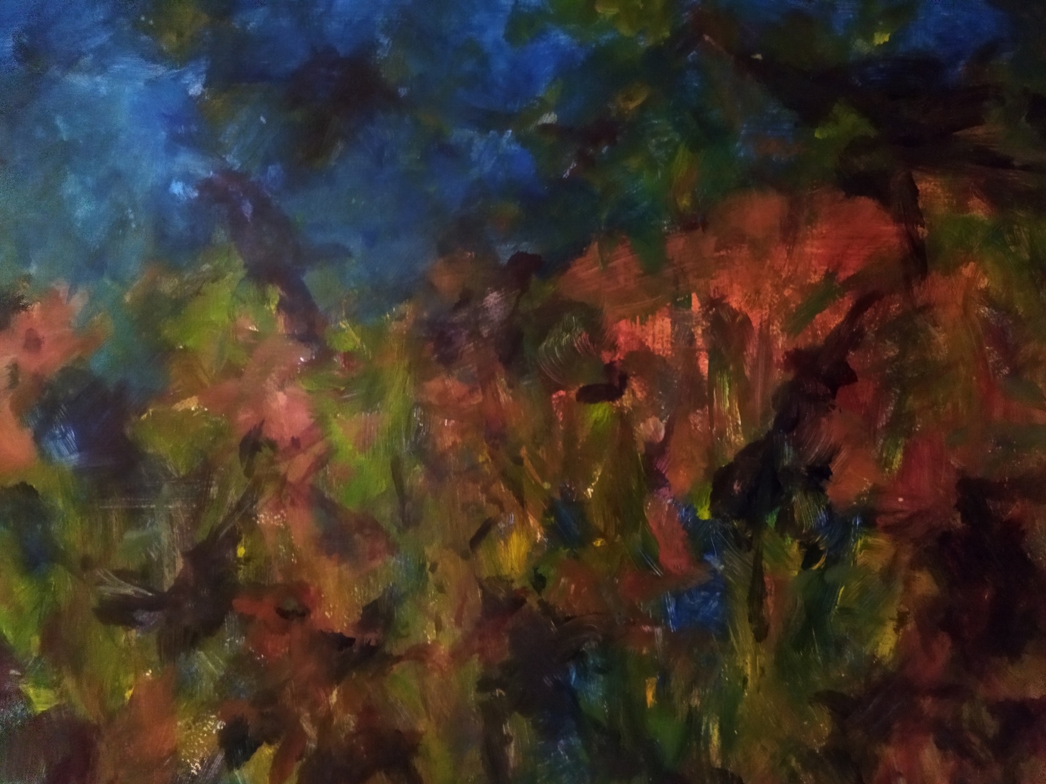 in de avondschemering