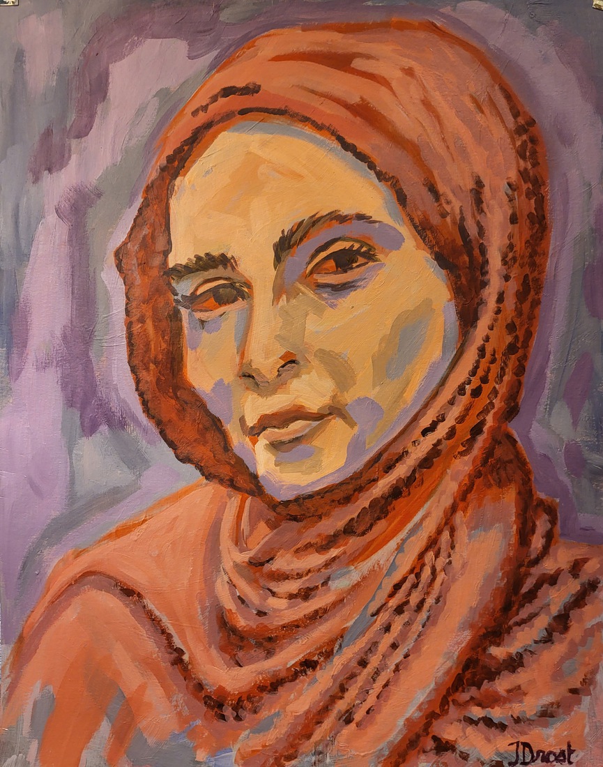 vrouw met hoofddoek 2024