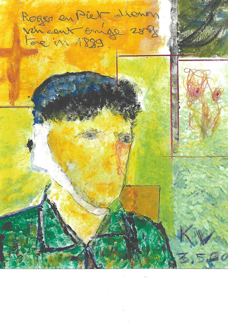 Roger en Piet dienen Vincent enige zorg toe in1889