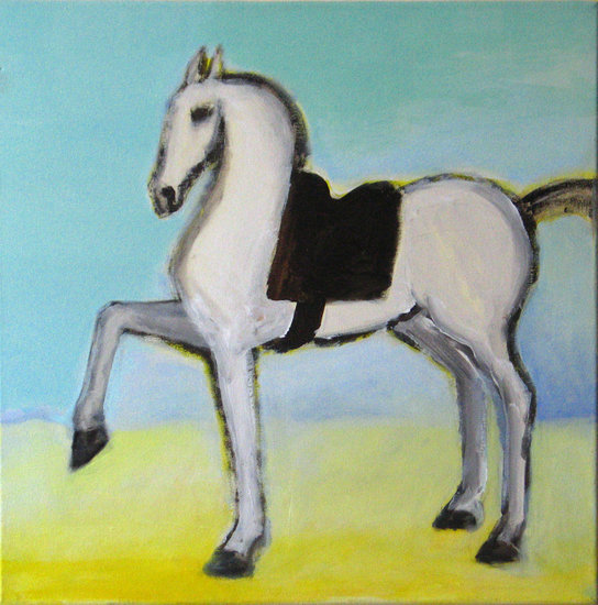 paard met zadel