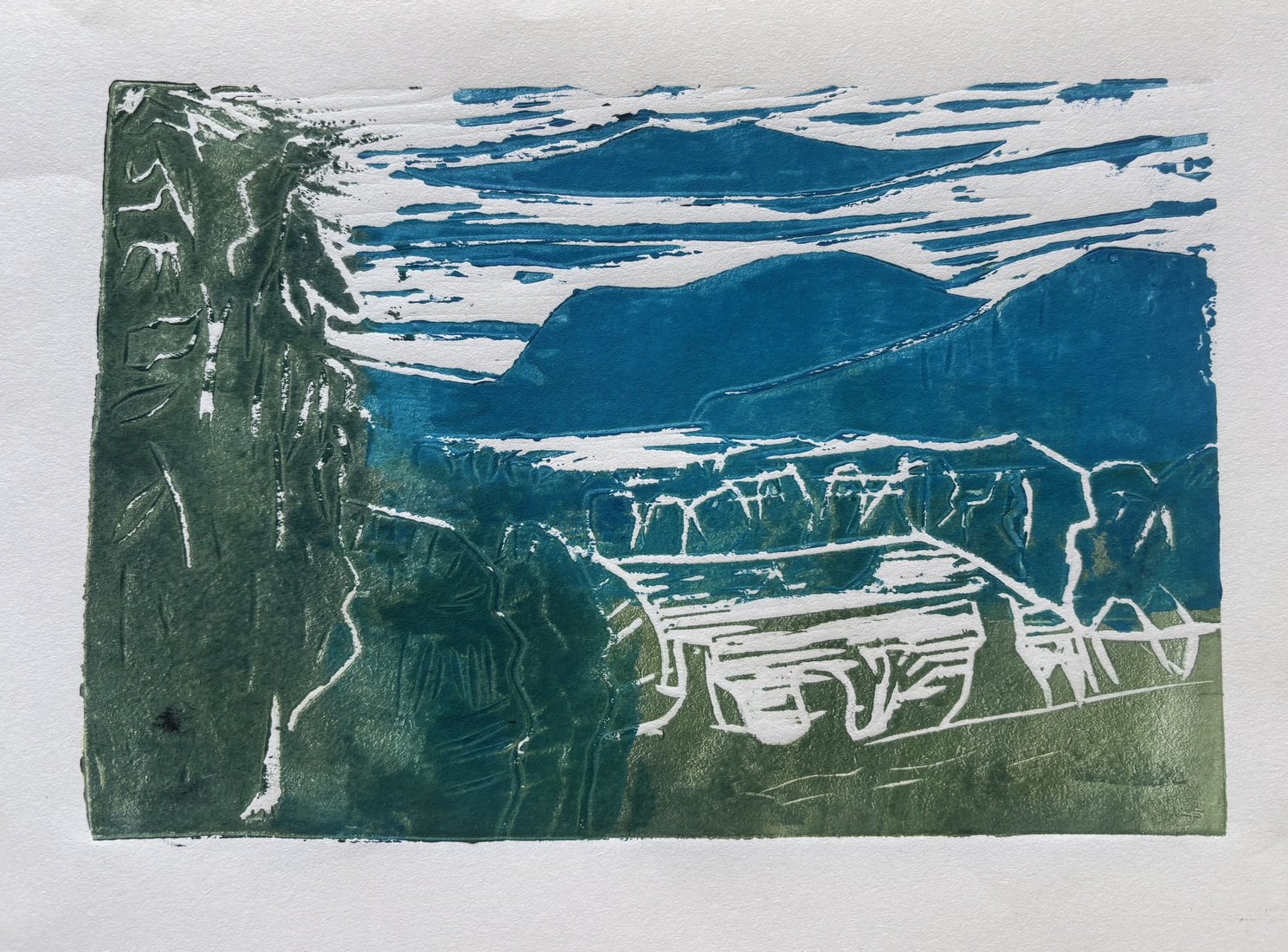 Linocut print 3