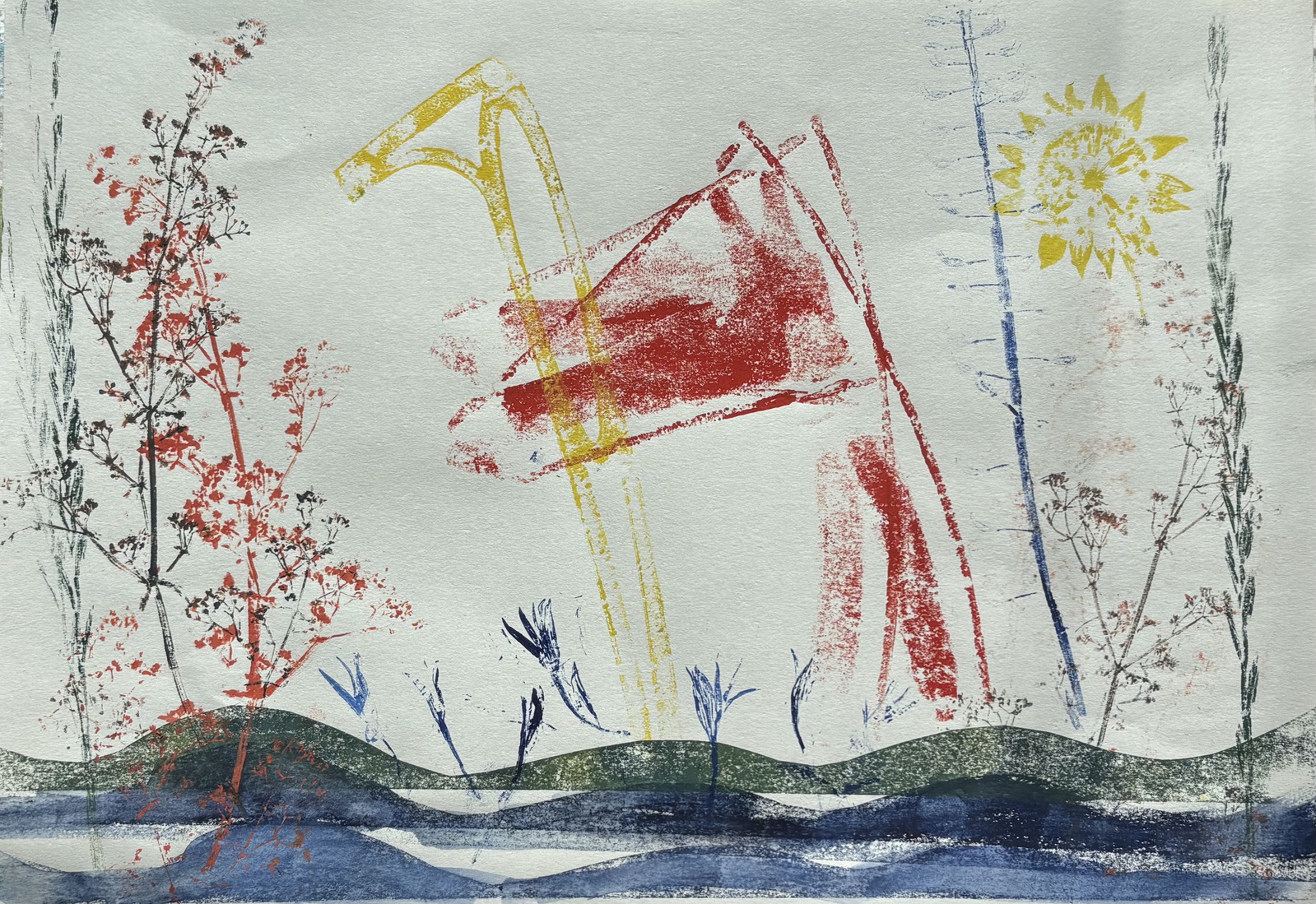 Horses in landscape