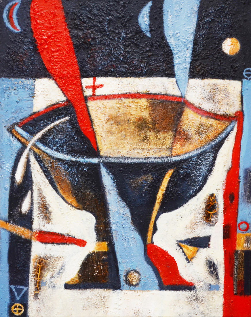 Water, vuur, aarde, lucht. Tarot. Kelken