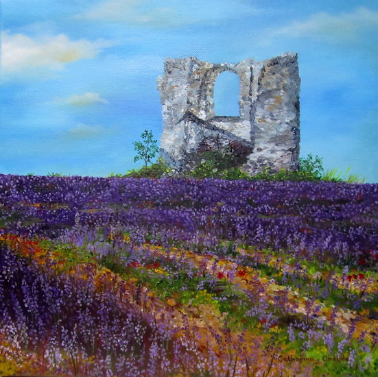 Lavendelveld met Ruine