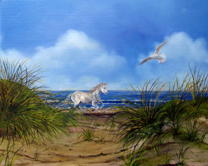 Paard op het strand