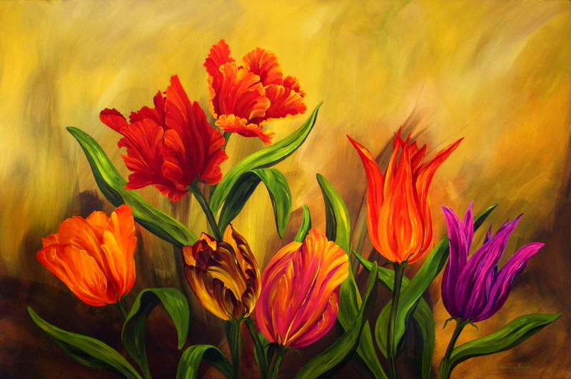 Composición con Tulipanes