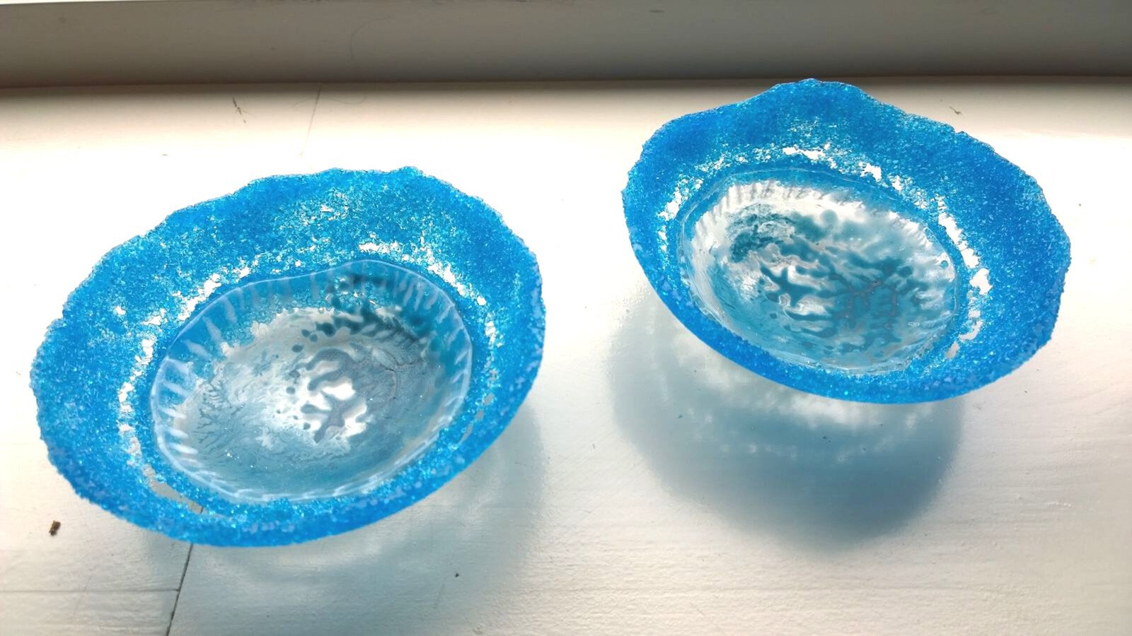 Kanten brein,  Fused glas met Pate de Verre