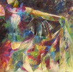 Ik probeer door middel van kleur en vorm beweging in schilderijen aan te brengen. Figuren worden zoveel mogelijk in abstracties weergegeven.