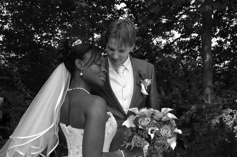 Bruidspaar J&S zwart wit