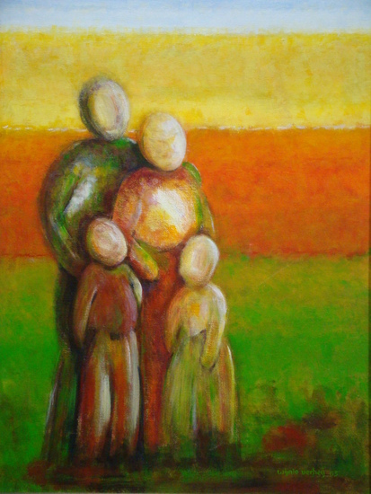 Gezin met twee kinderen