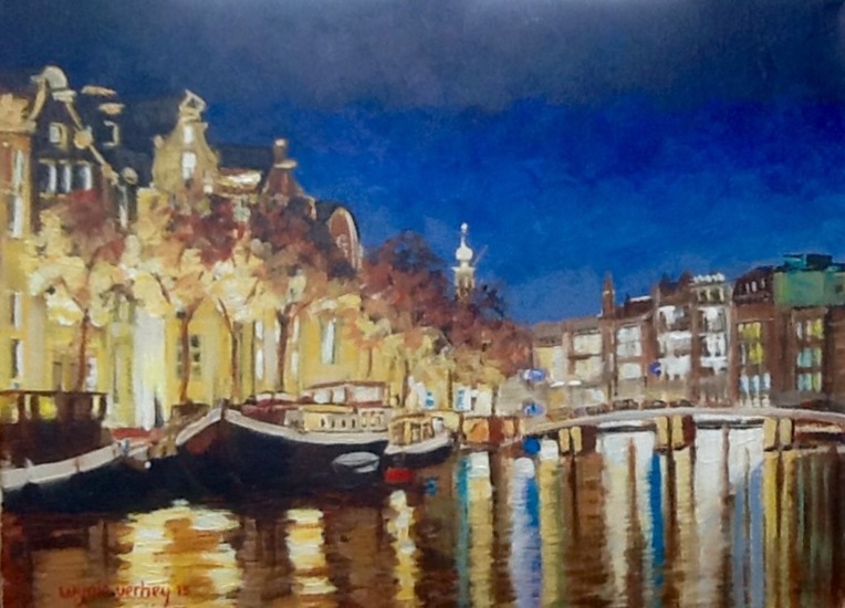 Amsterdam in de avond