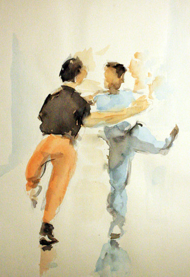 Twee dansende mannen 2