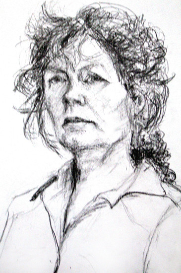 zelfportret in potlood 2003